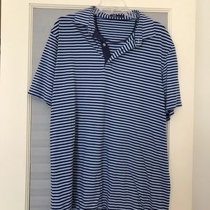 Johnnie-O Navy/Blue Striped Polo
